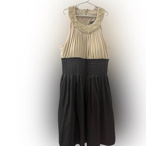 Jessica Howard Cream Dress with Pearl Accents